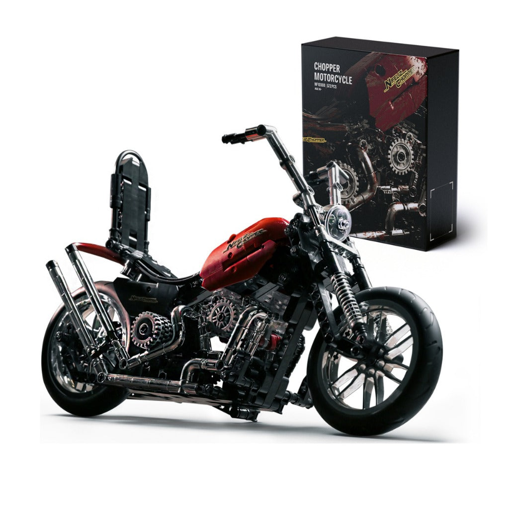 A Photo Of Nifeliz Chopper Motorcycle Building Set - 572 Pieces - NF10308