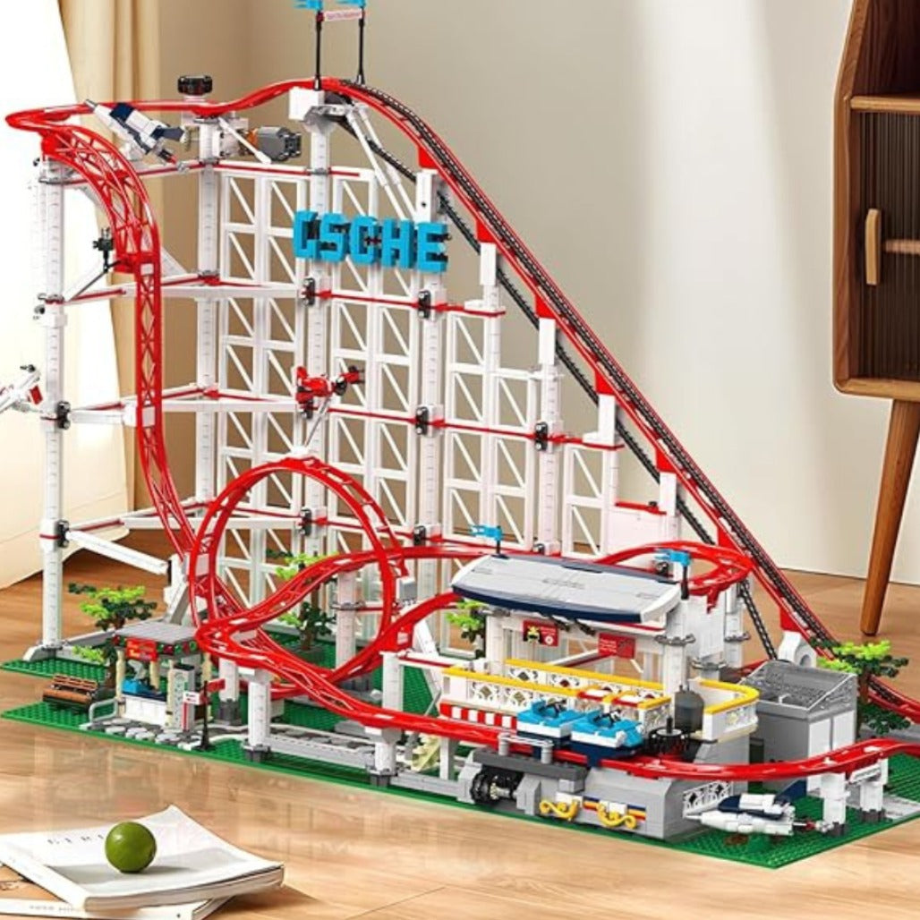 A Photo Of Mould King 11014S Motorised Roller Coaster Model Building Toy Set - 3662 Pieces - 11014