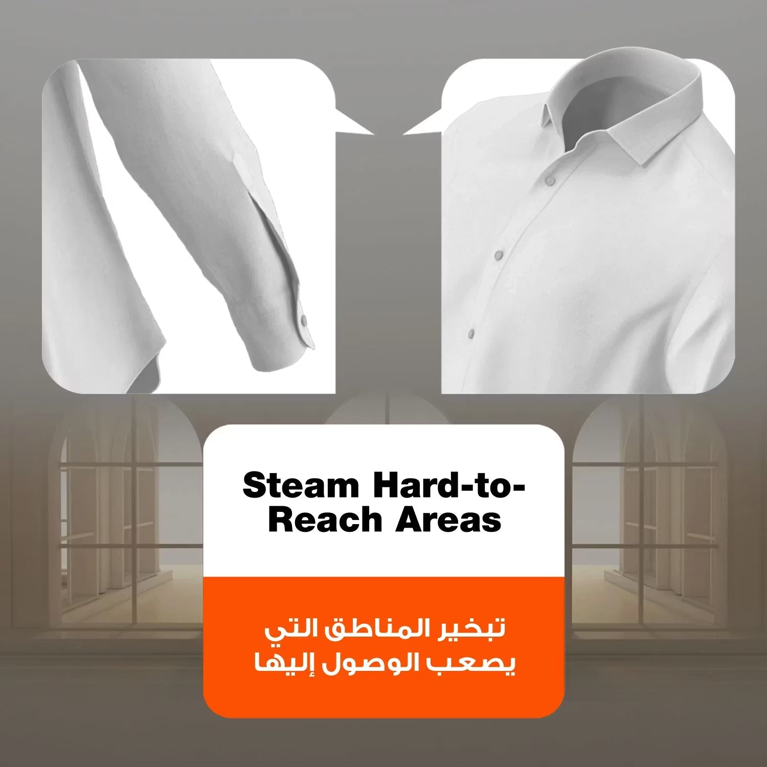 A Photo Of Porodo Handheld Steamer Thermia Mini PDLFSTHG8023WH - Compact, White