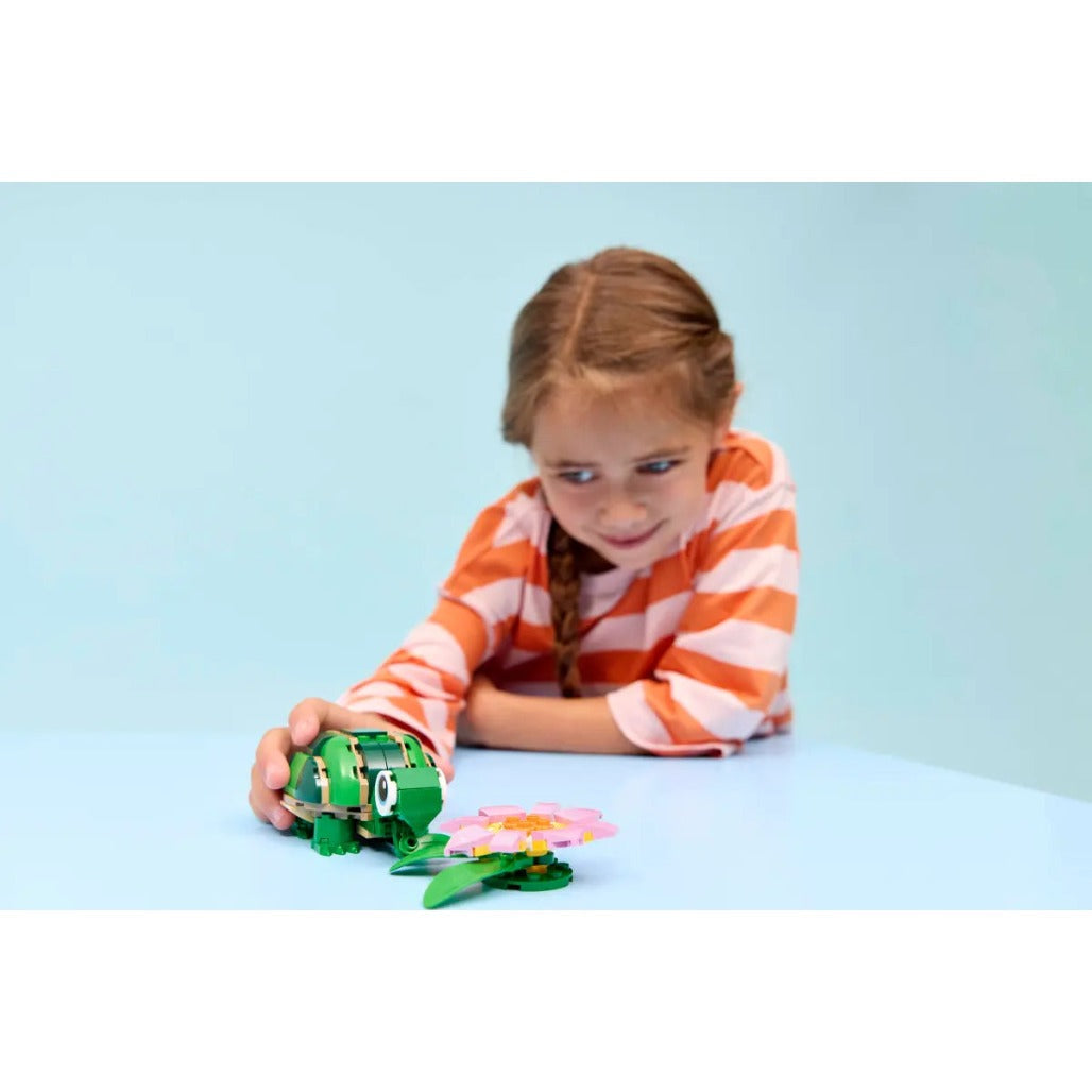 A Photo Of LEGO Creator 3-in-1 Turtle with a Water Lily Flower 124 Pieces - 31377