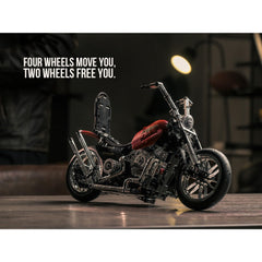 A Photo Of Nifeliz Chopper Motorcycle Building Set - 572 Pieces - NF10308