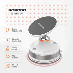 A Photo Of Porodo Phone Mount PDHSM27 - Magnetic Suction