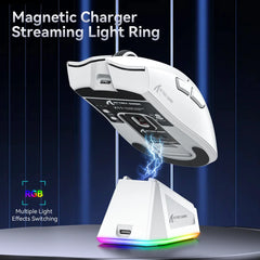 A Photo Of ATTACK SHARK X11 Wireless Gaming Mouse with RGB Magnetic Charging Dock