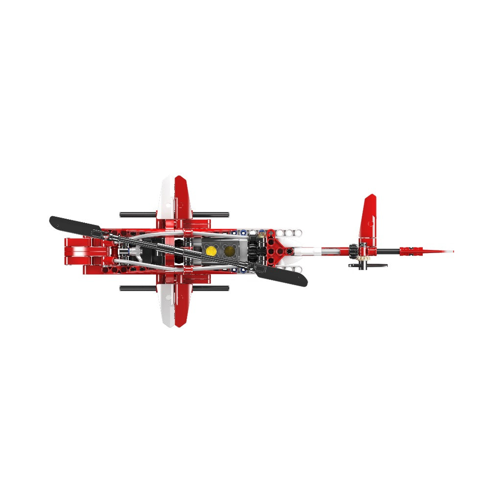 A Photo Of Mould King Rescue Helicopter Building Toy Set - 266 Pieces - 24022