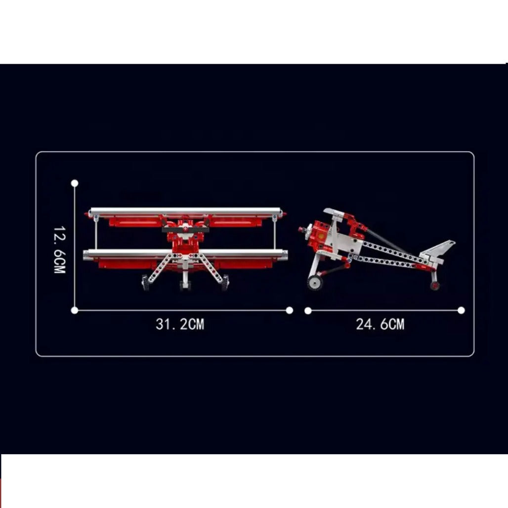 A Photo Of Mould King Red Ciplane Model Building Toy Set - 300 Pieces - 24049