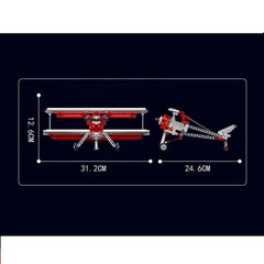 A Photo Of Mould King Red Ciplane Model Building Toy Set - 300 Pieces - 24049