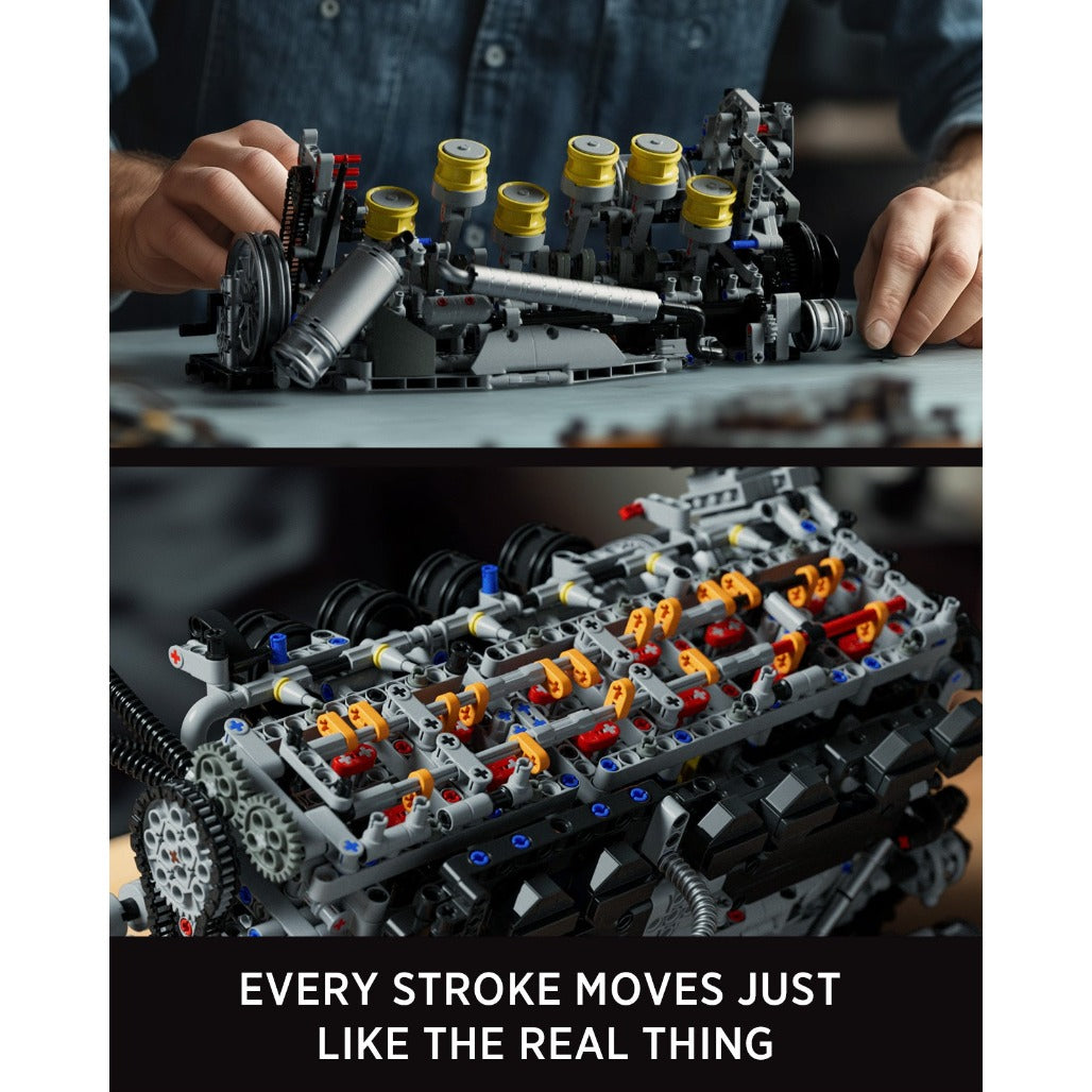 A Photo Of Nifeliz L6 Engine Building Set - 2820 Pieces - NF10316
