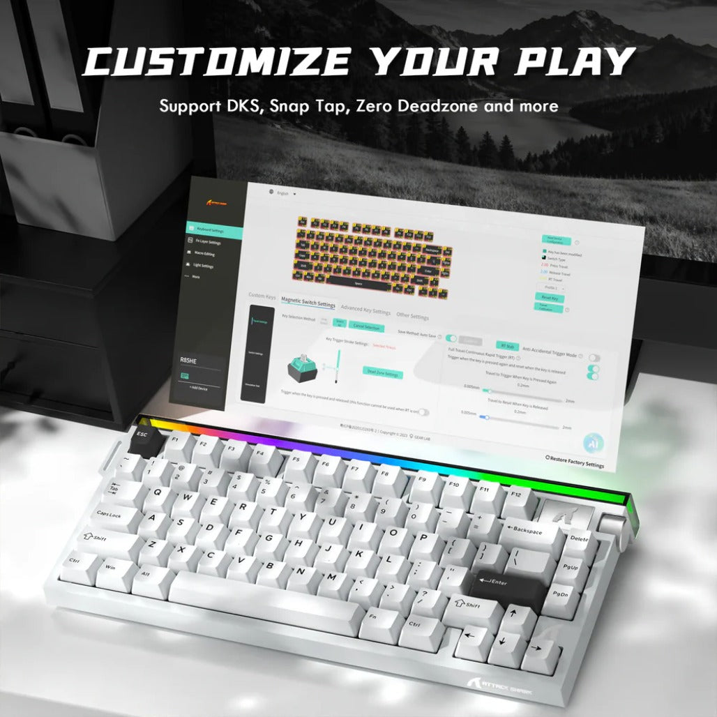 A Photo Of Attack Shark R85 HE - 75% Wired Mechanical Gaming Keyboard
