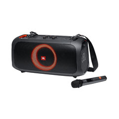 A Photo Of JBL PartyBox On-The-Go - Portable Bluetooth Speaker with Light Show, Wireless Microphone, and Built-in Bottle Opener