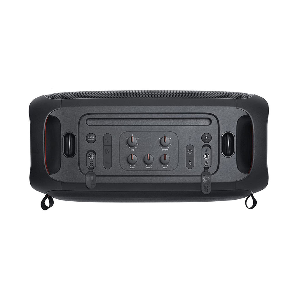 A Photo Of JBL PartyBox On-The-Go with Dual Wireless Mics - Portable Bluetooth Speaker with Light Show and Karaoke Function