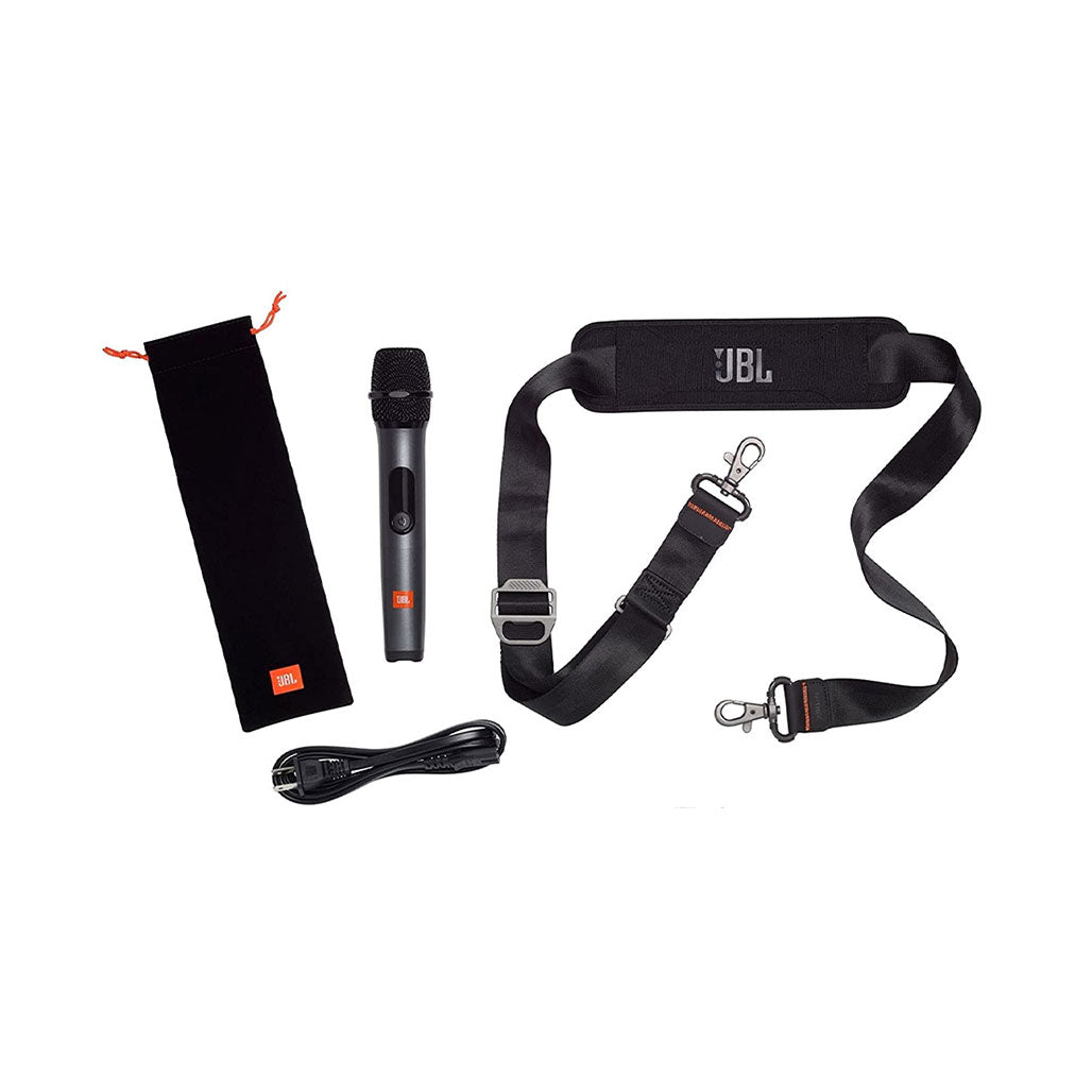 A Photo Of JBL PartyBox On-The-Go with Dual Wireless Mics - Portable Bluetooth Speaker with Light Show and Karaoke Function