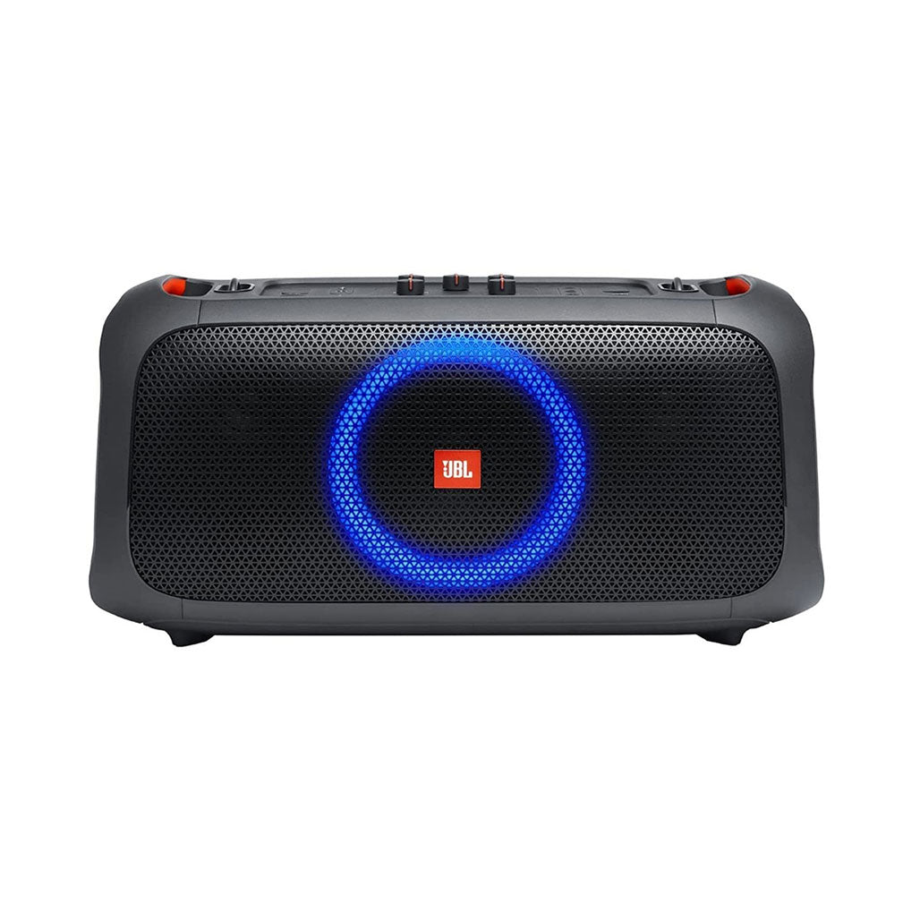 A Photo Of JBL PartyBox On-The-Go with Dual Wireless Mics - Portable Bluetooth Speaker with Light Show and Karaoke Function