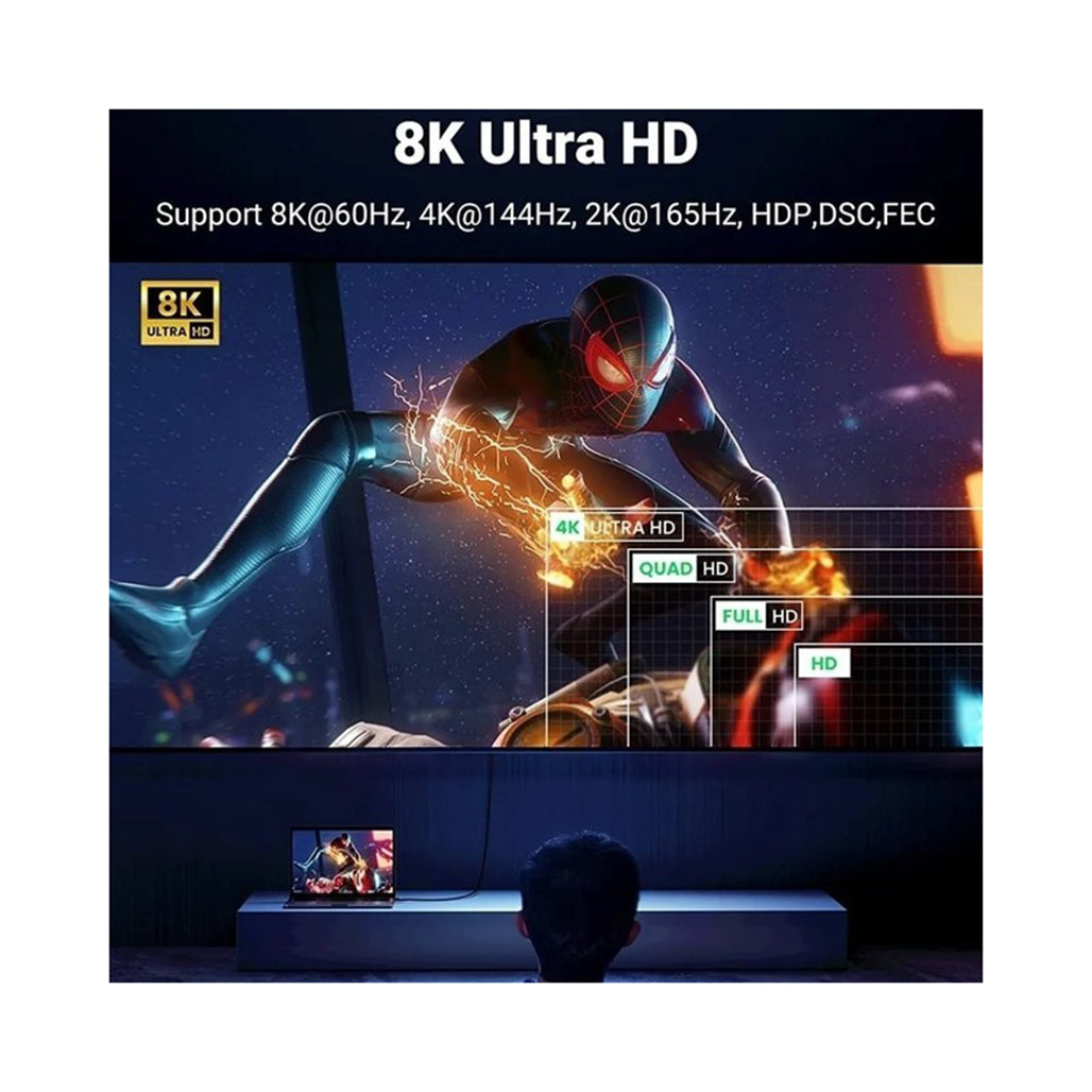 A Photo Of UGREEN 8K DisplayPort 1.4 Cable – High-Speed Braided DP to DP Cord for Gaming & Streaming