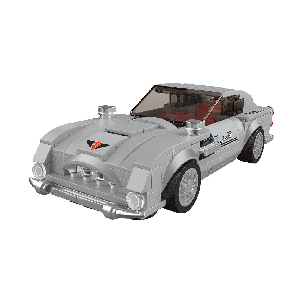 A Photo Of Mould King 27050S Silver Martin 007 Supercar Building Toy Set - 348 Pieces - 27050
