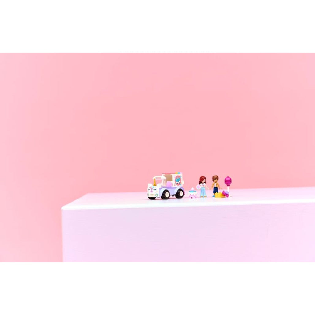 A Photo Of LEGO Unicorn Cake Delivery Car - 67 Pieces - 42675