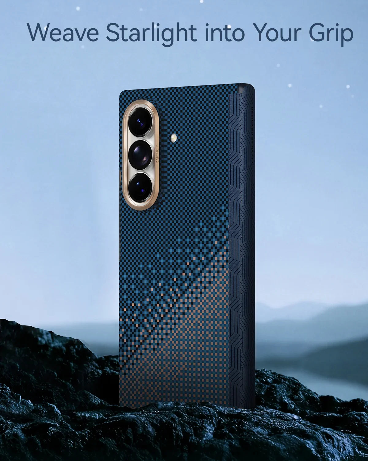 A Photo Of Raptic Aramid Skin Pro Slim Magnetic Case for Galaxy Z Fold8/Z Fold8 Ultra - Serenity Emerald