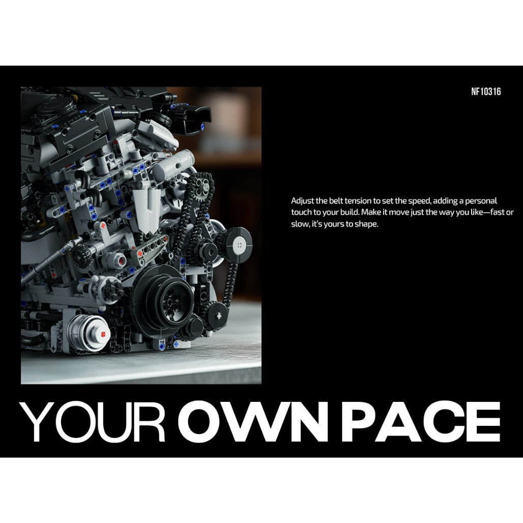 A Photo Of Nifeliz L6 Engine Building Set - 2820 Pieces - NF10316