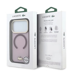A Photo Of Lacoste Burgundy MagSafe IML Transparent Hard Case for iPhone 18 Pro /18 Pro Max with Shockproof Edges