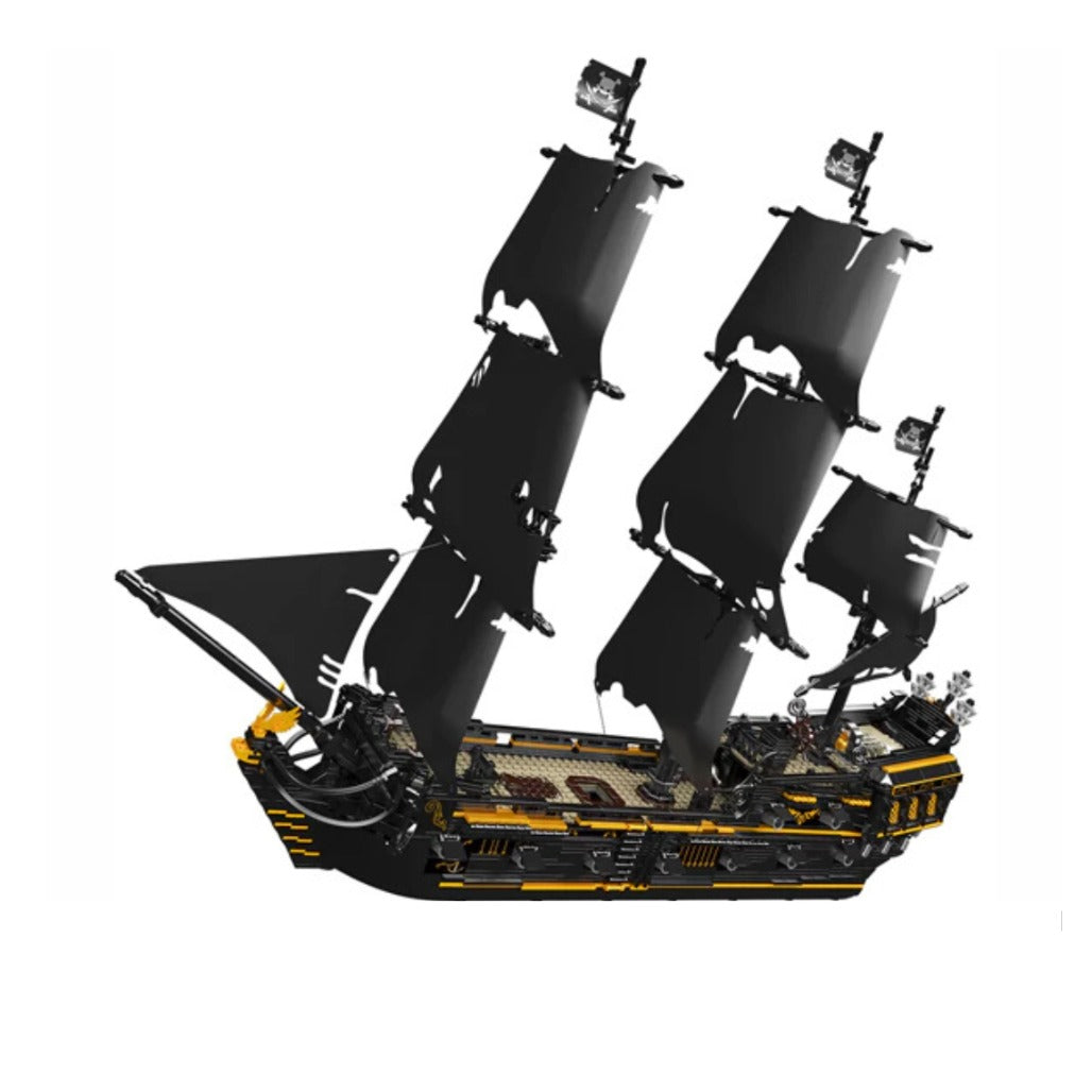 A Photo Of Mould King Black Pirates Ship Model Building Toy Set - 3180 Pieces - 13199