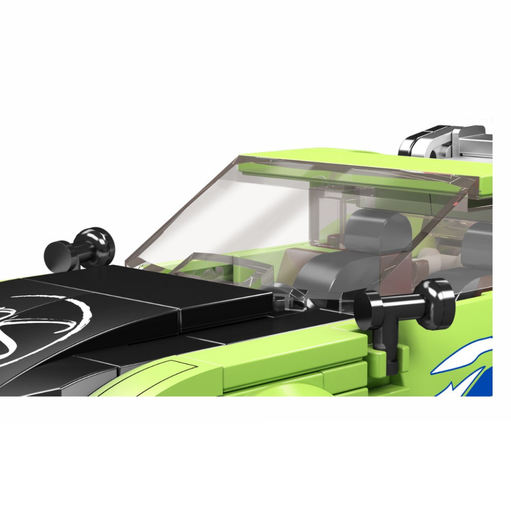 A Photo Of Mould King 27033S Eclipse GS Green Model Car Building Toy Set - 390 Pieces - 27033
