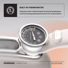A Photo Of Porodo Lifestyle Retro Thermometer Steam & Heat Iron PDLFST116WH - White