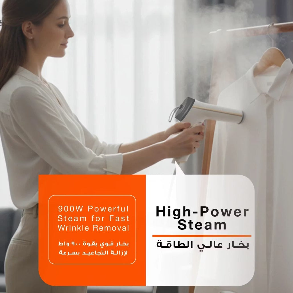 A Photo Of Porodo Handheld Steamer Thermia Mini PDLFSTHG8023WH - Compact, White