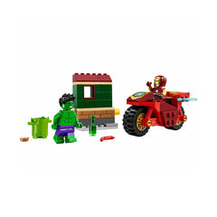 A Photo Of LEGO Marvel Iron Man with Bike and The Hulk 68 Pieces - 76287