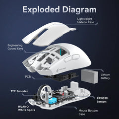 A Photo Of ATTACK SHARK X11 Wireless Gaming Mouse with RGB Magnetic Charging Dock