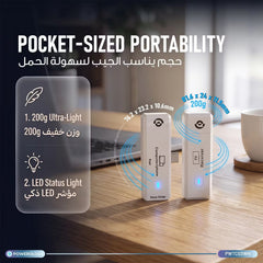 A Photo Of Powerology AIROMA USB-C to HDMI Wireless Adapter, Full HD 1080P, 50m Range - White