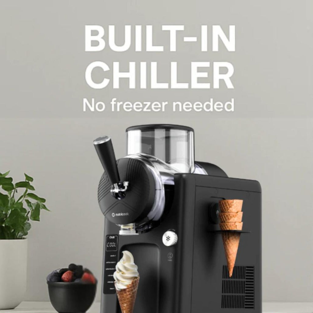 A Photo Of Nutricook Frost Ice Cream Maker, Sorbet and Milkshake Machine, 1.8L, 6 Modes, 7 Textures - Black - NC-FRS330BK