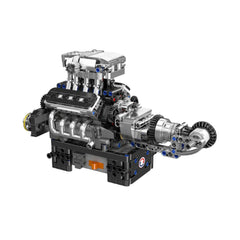 A Photo Of Mould King Motorized Turbocharged V8 Engine Building Toy Set - 737 Pieces - 10206