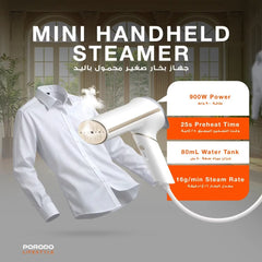 A Photo Of Porodo Handheld Steamer Thermia Mini PDLFSTHG8023WH - Compact, White