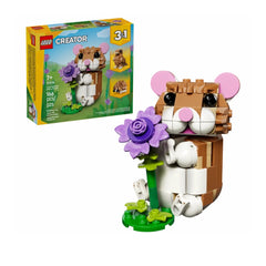 A Photo Of LEGO Creator 3-in-1 Cute Hamster with a Flower 166 Pieces - 31376