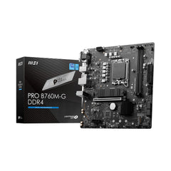 A Photo Of MSI PRO B760M-G DDR4 Motherboard - Optimized for 12th/13th/14th Gen Intel® CPUs with PCIe 4.0 and 2.5G LAN