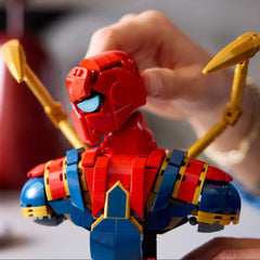 A Photo Of LEGO Marvel Iron Spider-Man Bust 379 Pieces - 76326