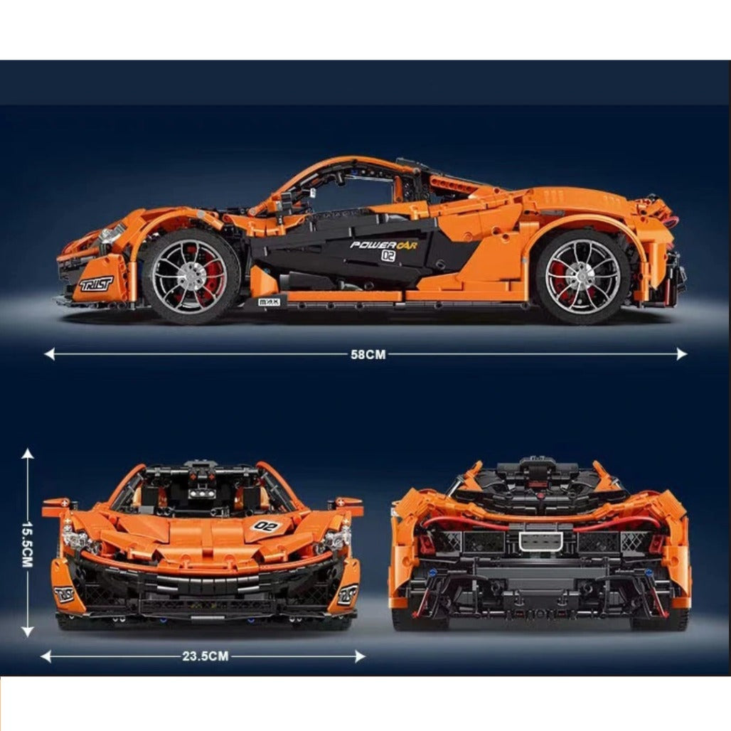 A Photo Of Mould King McLaren P1 Volcano Yellow Building Toy Set - 3228 Pieces - 13090S