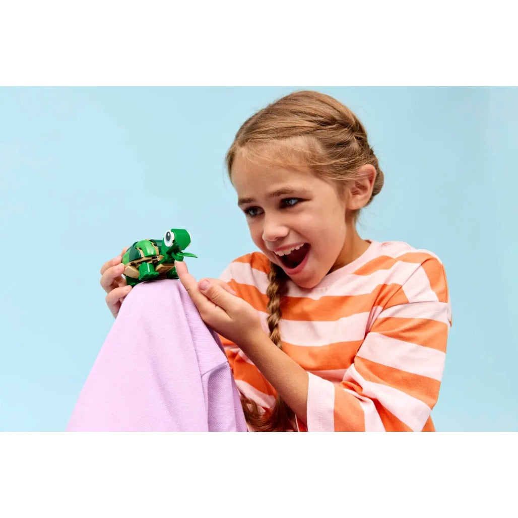 A Photo Of LEGO Creator 3-in-1 Turtle with a Water Lily Flower 124 Pieces - 31377