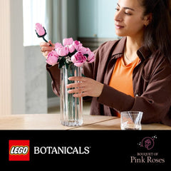 A Photo Of LEGO Bouquet of Pink Roses - 789 Pieces - 10374