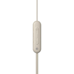 A Photo Of Sony WI-C100 Wireless in-Ear Bluetooth Headphones with Built-in Microphone - Taupe