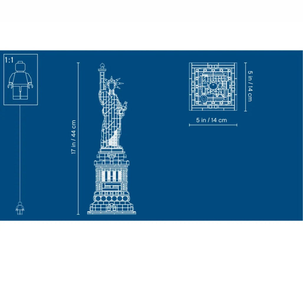 A Photo Of LEGO Architecture Statue of Liberty 1685 Pieces - 21042