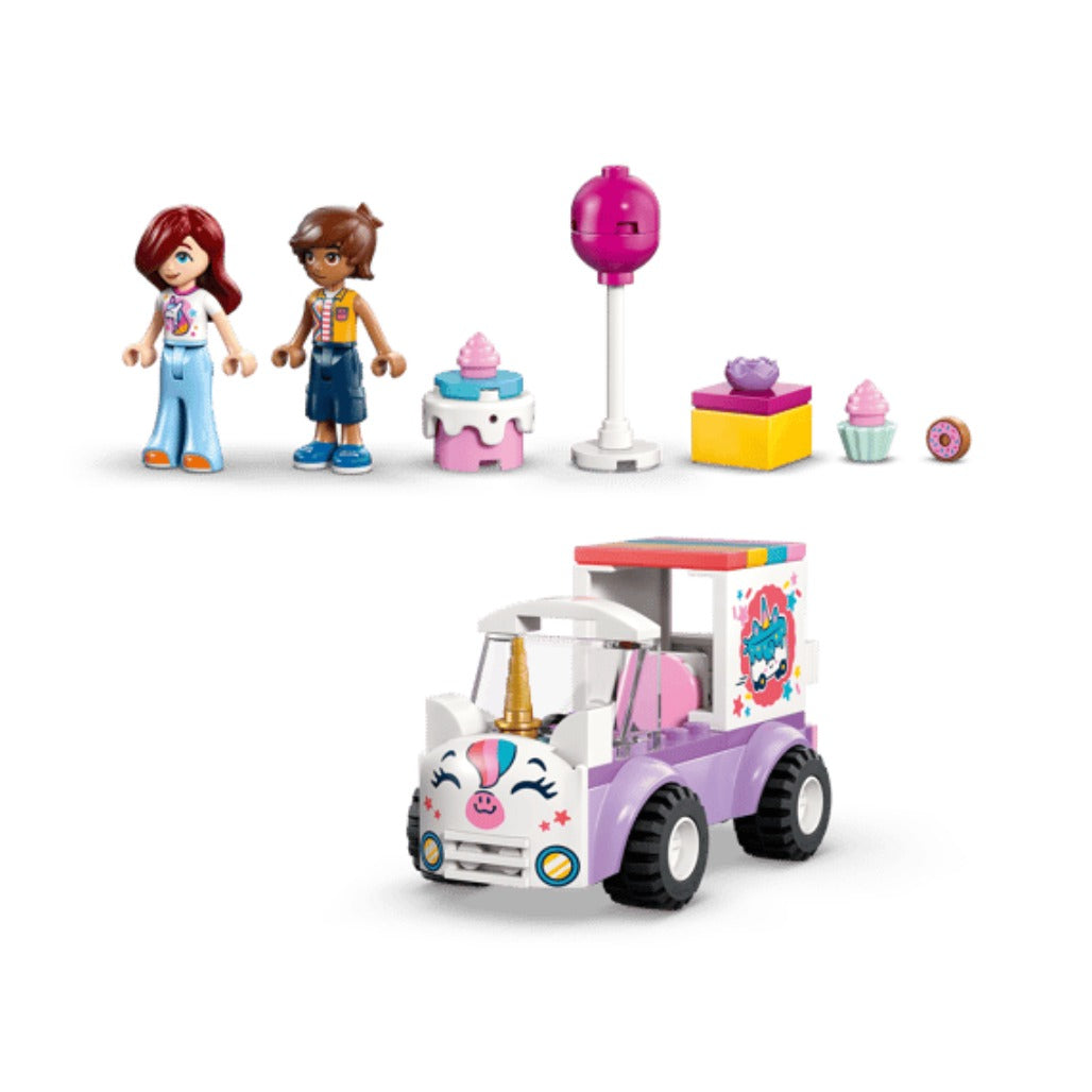 A Photo Of LEGO Unicorn Cake Delivery Car - 67 Pieces - 42675