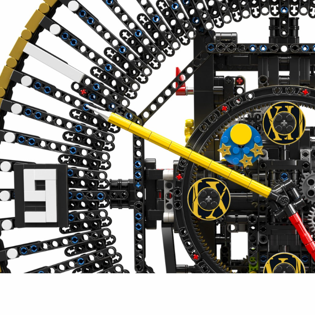 A Photo Of Mould King Motorized Mechanical Gear Clock Building Toy Set - 3675 Pieces - 10160