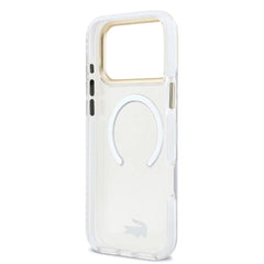 A Photo Of Lacoste Magsafe IML Shockproof Hard Case With Glossy Finish & Gold Logo For iPhone 18 Pro/18 Pro Max