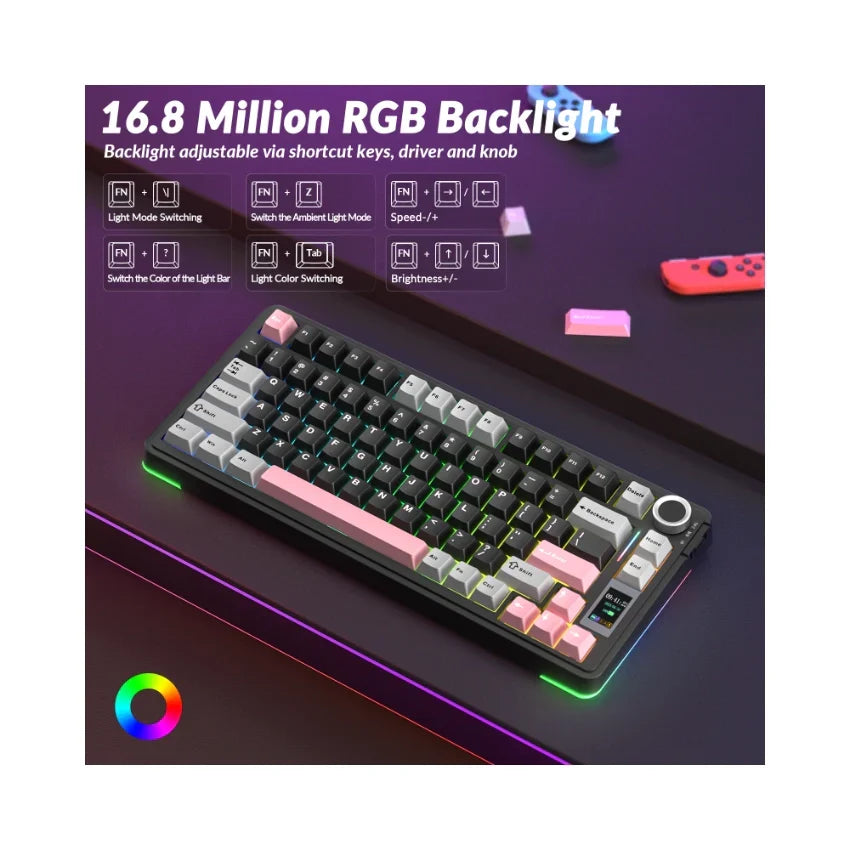 A Photo Of Aula S75 Pro - Wireless Mechanical Keyboard