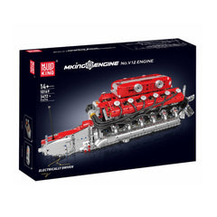 A Photo Of Mould King Motorized Italian Supercar V12 Engine Building Toy Set - 3472 Pieces - 10169