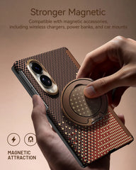 A Photo Of Raptic Aramid Skin Pro Slim Magnetic Case for Galaxy Z Fold8/Z Fold8 Ultra - Serenity Amber
