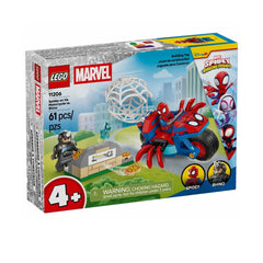 A Photo Of LEGO Marvel Spidey on his Motorcycle vs. Rhino 61 Pieces - 11206