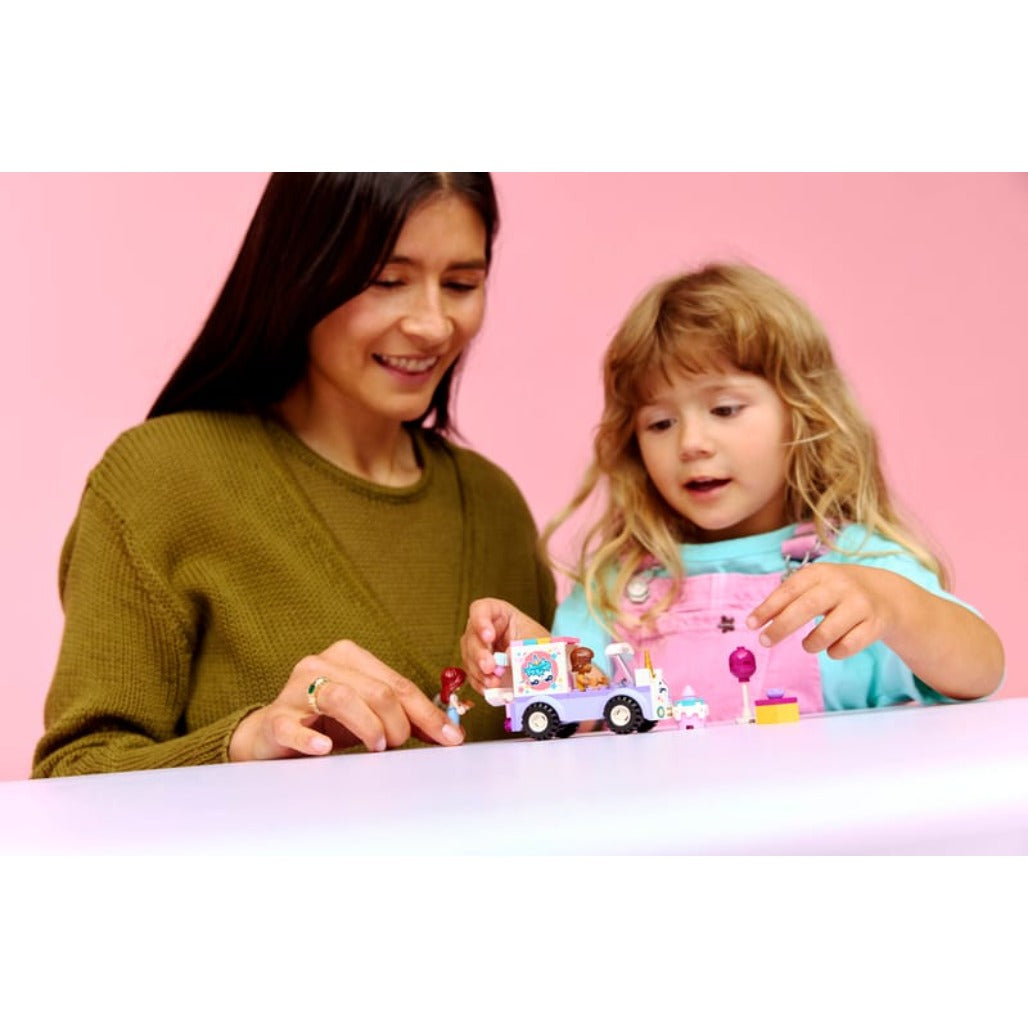 A Photo Of LEGO Unicorn Cake Delivery Car - 67 Pieces - 42675