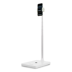 A Photo Of Porodo Tablet & Phone Floor Stand PDFSX10WH - Telescopic, 270° Rotation, Multifunctional