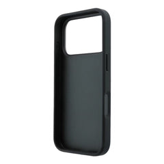 A Photo Of BMW Magsafe iPhone 18 Pro Max Midnight Blue PU Textured Tire Track & Line Pattern with Metal Logo